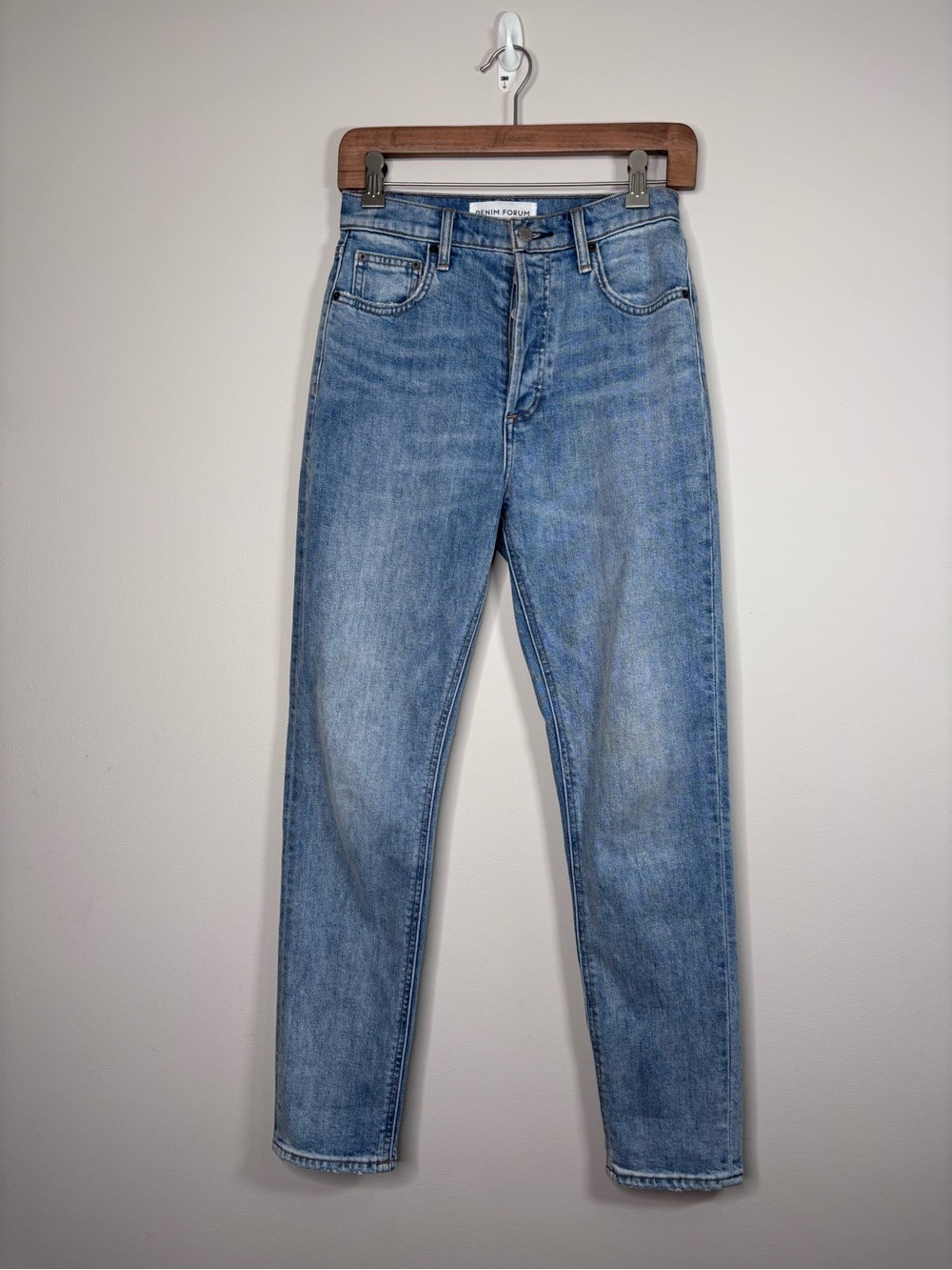 Denim Forum The Yoko Hi Rise Slim Jeans Size 26 Light Blue - Picture 2 of 8